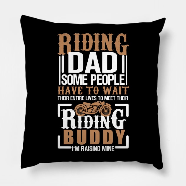 Motorcycle Dad Pillow by KsuAnn