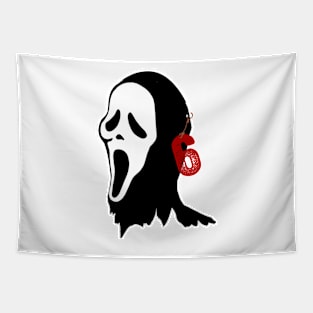 scream VI  (Scream 6)  scary horror movie graphic design by ironpalette Tapestry