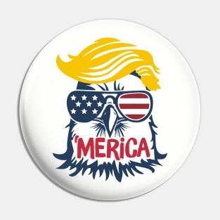 Donald Trump Eagle Merica Funny Vintage Pin