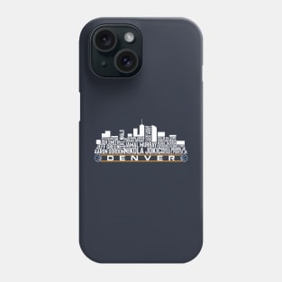 Denver Basketball Team 23 Player Roster, Denver City Skyline Phone Case