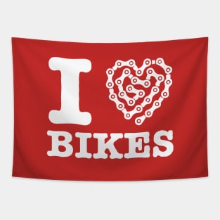 I Love Bikes Tapestry