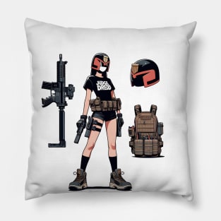 Tactical Gear Fusion Tee: Where Fashion Meets Urban Warfare Pillow