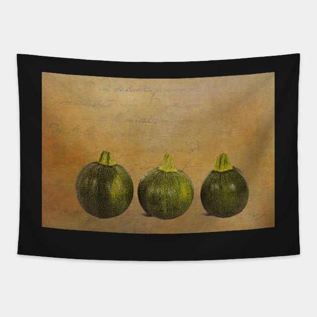 Three Round Squash Tapestry by dianecmcac