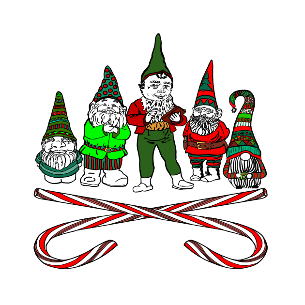 Gang of Gnomes with Candy Canes by missdebi27