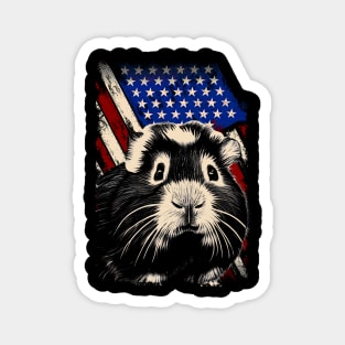 Pocket Piggies Guinea Pig Charm, USA Flag for Pet Devotees Magnet