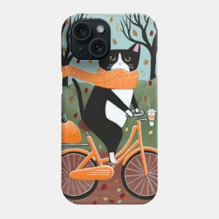 Autumn Tuxedo Bicycle Ride Phone Case