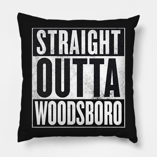 Scream - Straight Outta Woodsboro Pillow by WiccanNerd