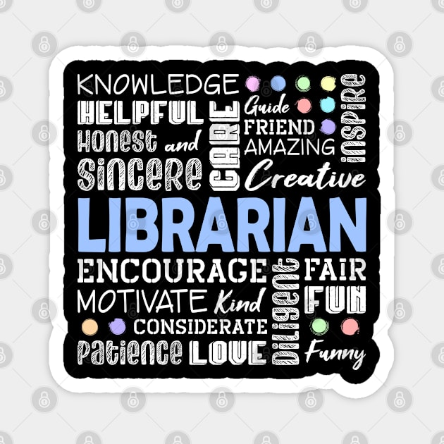 Librarian Love Words Magnet by White Martian