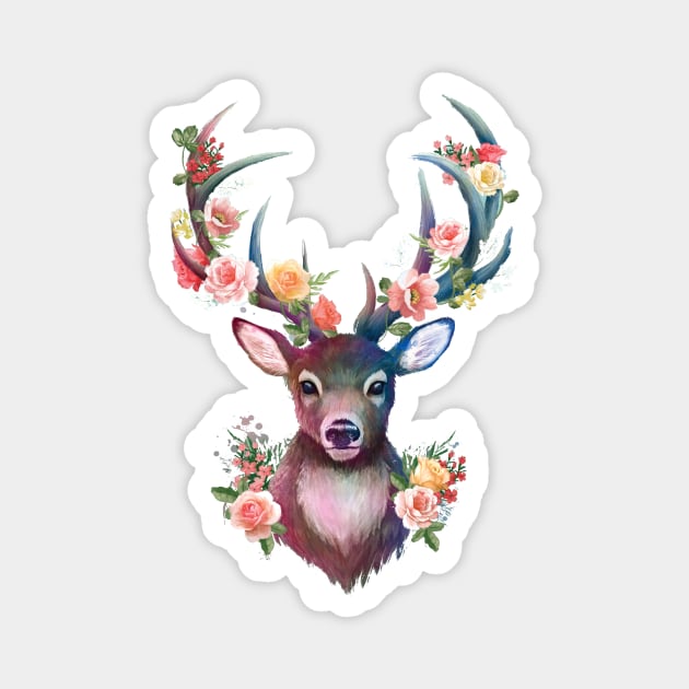 Deer v2 Magnet by RubyArt