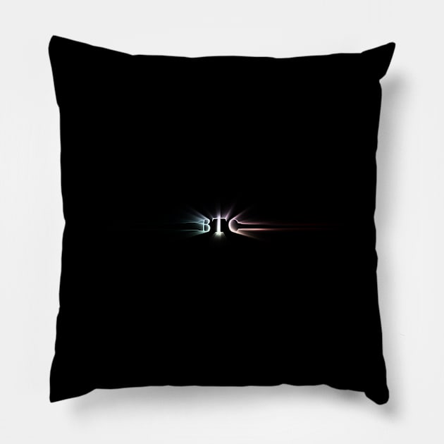 Bitcoin BTC Crypto Logo Epic Graphic Pillow by EnvelopeStudio