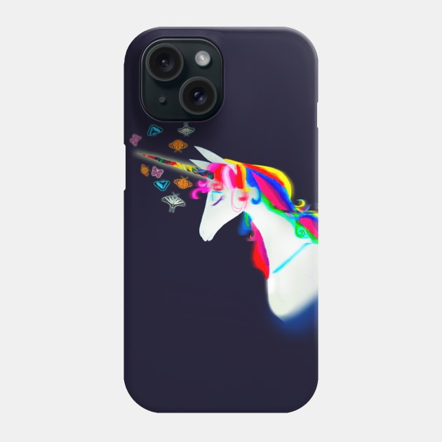 Colorful The last unicorn Phone Case by abanosii