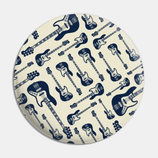 Bass Guitar Seamless Pattern Light Theme Pin