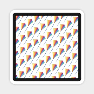 Colorful kites pattern on white background Magnet