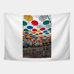 Colourful Umbrellas Torrox Costa Del Sol Spain Tapestry