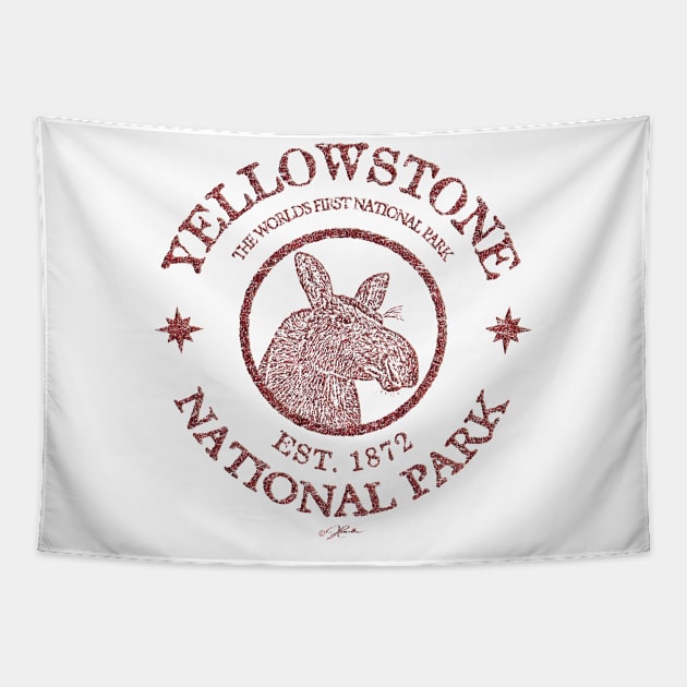 Yellowstone National Park Moose Tapestry by jcombs