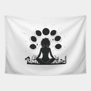 Sitting Garden Moon Goddess Tapestry