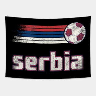 Serbia Soccer Retro Vintage Tapestry