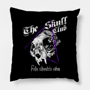 The skull Club - Felis silvestris catus Grunge Pillow