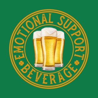 Emotional Support Beverage - Funny Irish Beer T-Shirt