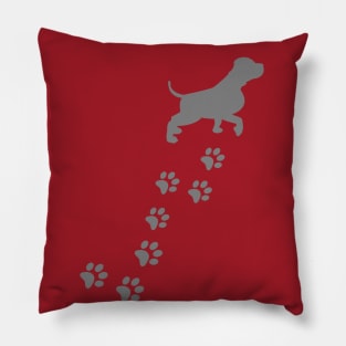 Dog paw prints Pillow