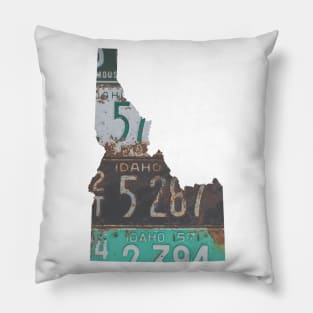 Vintage Idaho License Plates Pillow