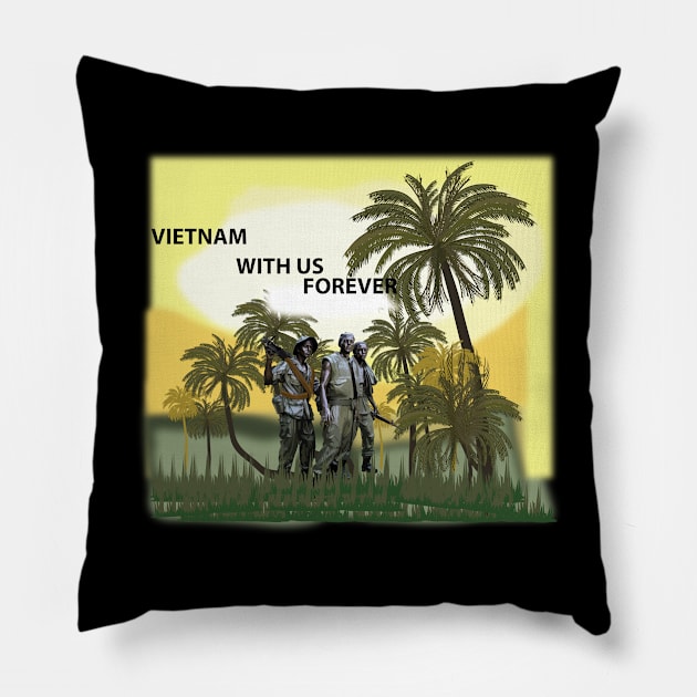 The Three Servicemen - Vietnam Memorial w Jungle Pillow by twix123844