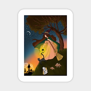 little hill witch Magnet