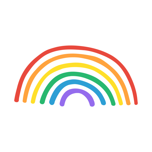 Hand drawn pride rainbow by JunkyDotCom