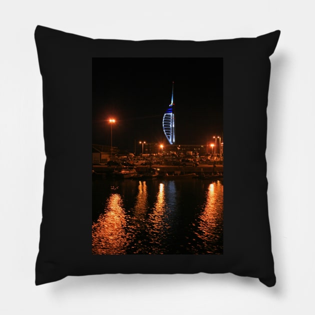 Camber Dock at Night Pillow by RedHillDigital