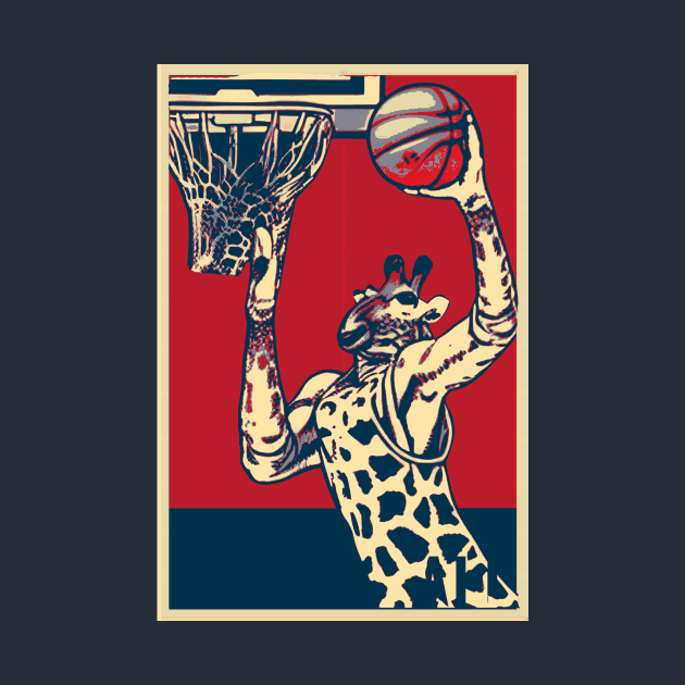 Giraffe Playing Basketball by DesignArchitect