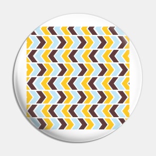 70s Vintage Yellow Arrow Optical Illusion Pattern Pin