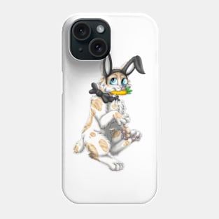 Bobtail BunnyCat: Cream Bicolor Tabby (Black) Phone Case