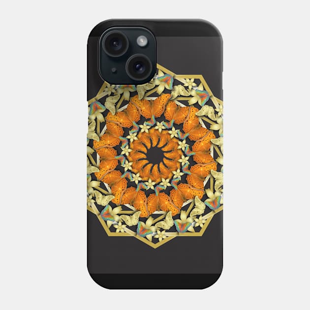 Kaleidoscope of butterflies and flowers Phone Case by hereswendy