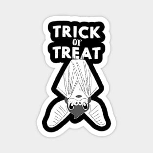 Black White Bat Halloween Magnet