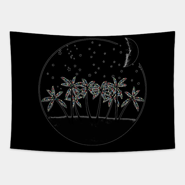 Palm Tree Christmas Tapestry by WickedNiceTees