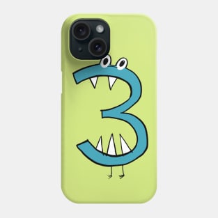 Monster Number 3- the perfect birthday gift for cool little monsters Phone Case