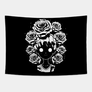 Hollow rose portrait Tapestry