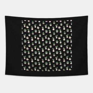 Succulent cactus smiling cute pattern Tapestry