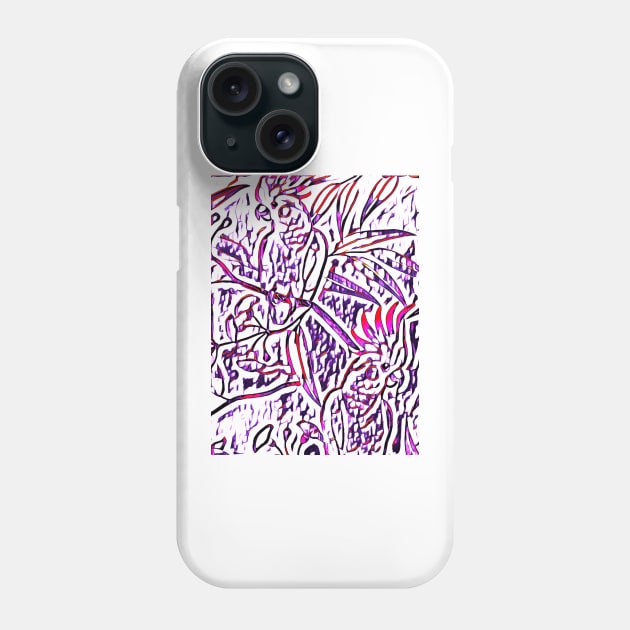 Purple Parrots Phone Case by Tovers