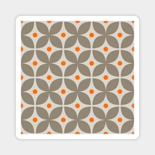 Geometric Pattern: Stylised Flower: Grey Magnet