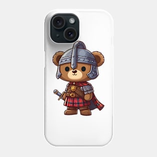 Cute Scottish Warrior Bear Kawaii Phone Case