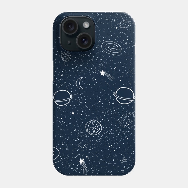 Outer Space Design Phone Case by JanumDesigns
