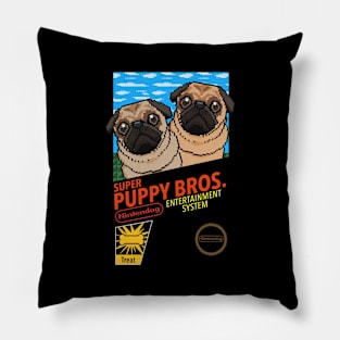 Super Puppy Brothers - retro video game Pillow