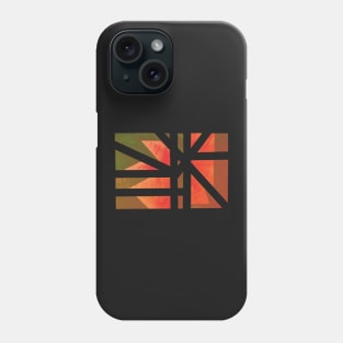 View of  Abstract Christmas flower in Orange hue Phone Case