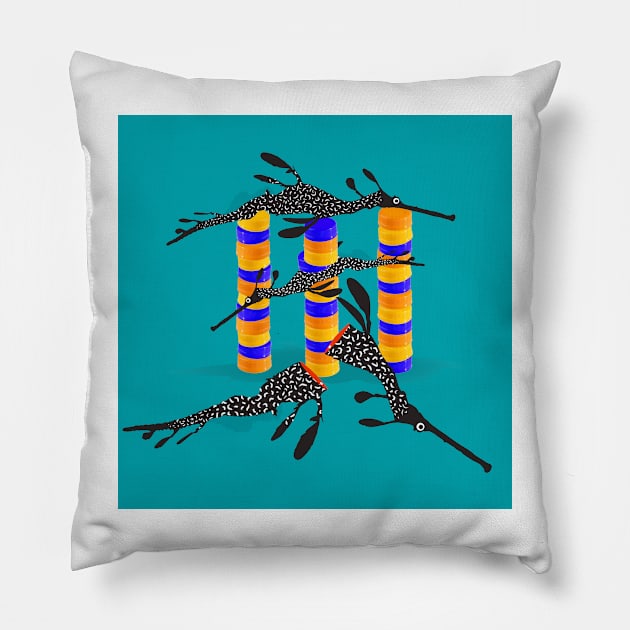 Weedy Sea Dragon Pillow by calheath