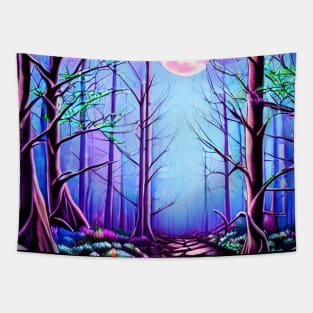 Beautiful Forest Moonlight Tapestry