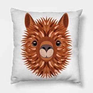 Alpaca serious portrait Pillow