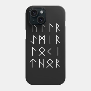 Norse God Runes - Dark Phone Case