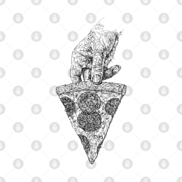 Take a slice of pizza drawing with scribble art by KondeHipe