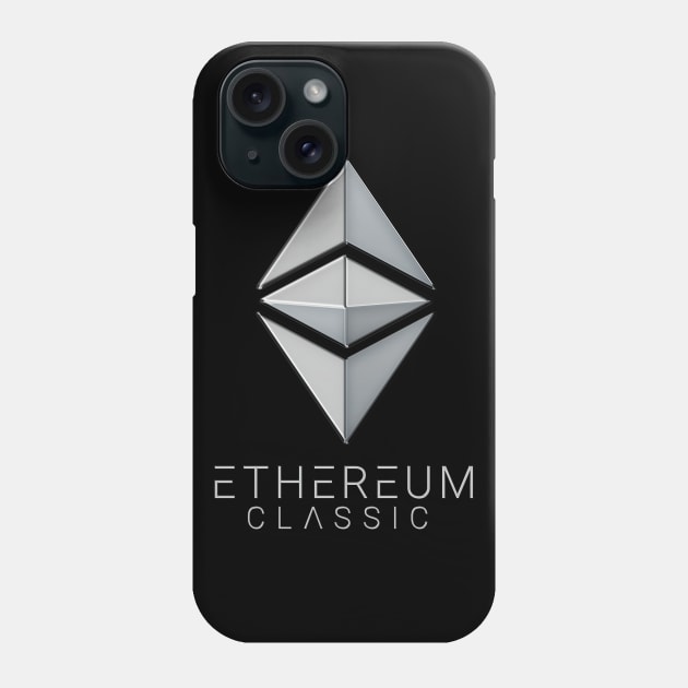 Ethereum Classic Made of Silver Phone Case by andreabeloque